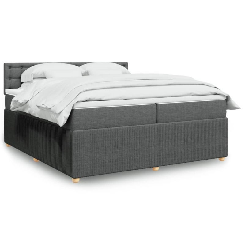 Łóżko kontynentalne WaszeMeble 200x200 cm ciemnoszara WM-3287578 1 szt.