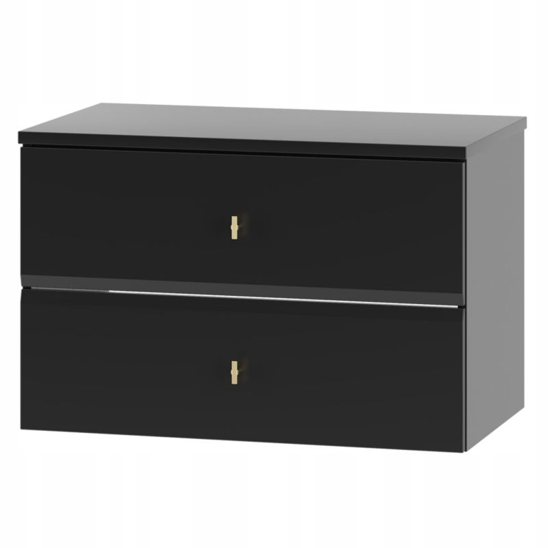 Szafka pod umywalkę Furnidea 80 cm z blatem czarny mat Ray 1 szt.