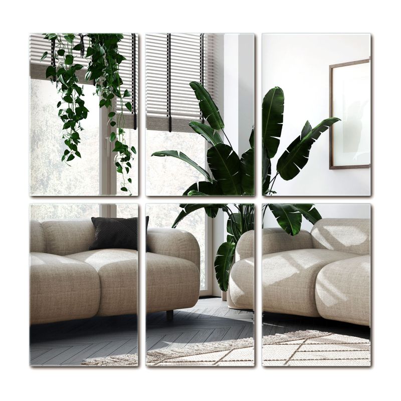 Płytki Lustrzane Do Sypialni Dekoracyjne Wallfluent 30x20 cm Prostokąt 6 szt.