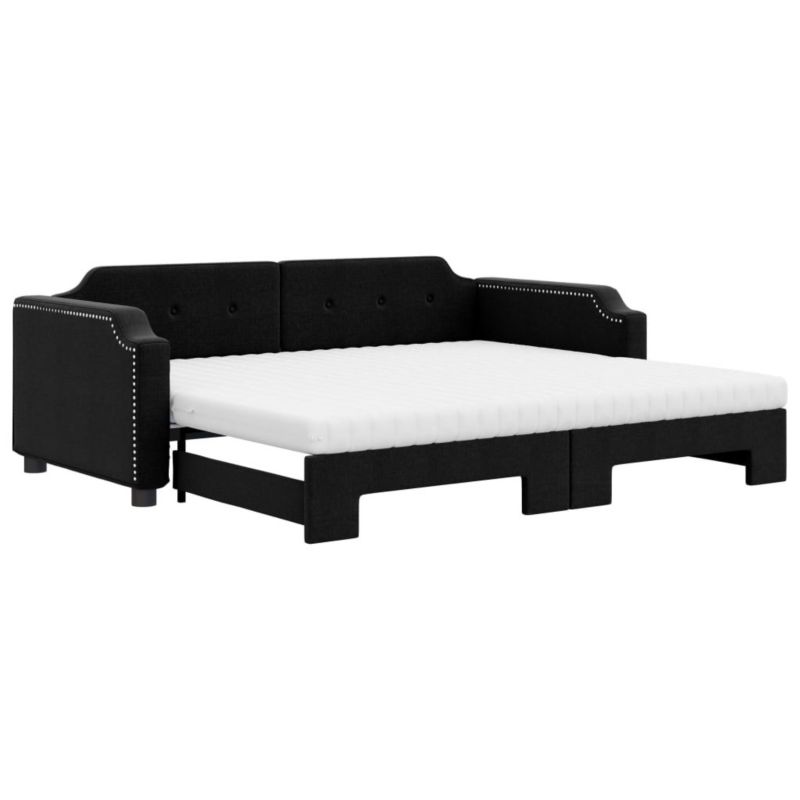 Łóżko dzienne WaszeMeble 80x200 cm rozsuwane czarne WM-3197649 1 szt.