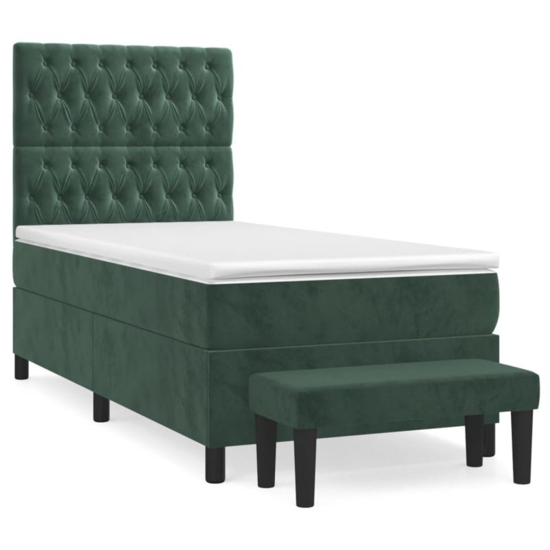 Łóżko z materacem WaszeMeble 90x200 cm zielony WM-3138004 1 szt.