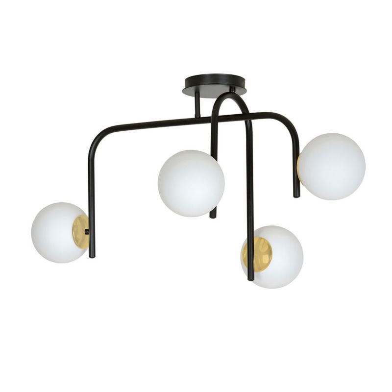 Lampa sufitowa Emibig Ragnar czarno-biała wym: 48 x 91 cm 4xE14 x 40W 1 szt.