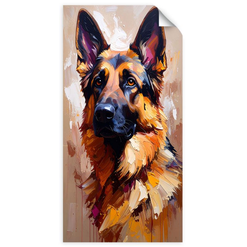 Naklejka samoprzylepna Feeby Owczarek niemiecki Pies Zwierzę 80x160cm 1szt