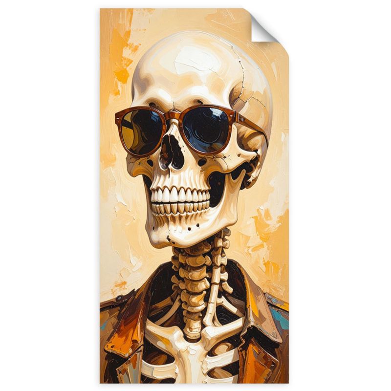 Plakaty samoprzylepne do salonu sypialni Feeby Czaszka w okularach 80x160cm 1szt