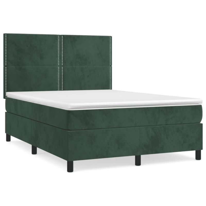 Łóżko kontynentalne WaszeMeble 140x190 cm zielone WM-3142962 1 szt.