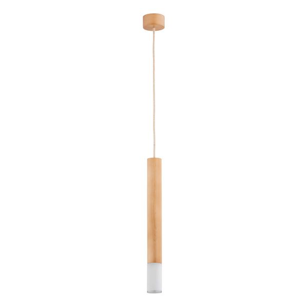 Lampa wisząca Alfa Adori drewno-biała dekoracyjna 1xE14 x 10W 1 szt.