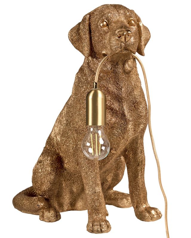 Lampa stołowa Pies Marley Złoty 1 szt.