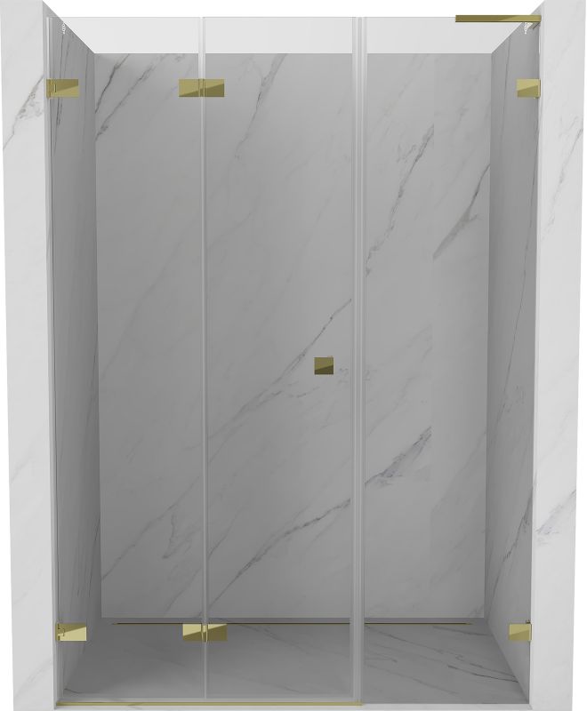 Drzwi prysznicowe składane Mexen Lunar-F L złote 135x200 cm 836SL-135-050-50-00-L 1 szt.