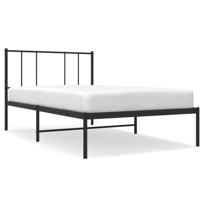 Łóżko metalowe WaszeMeble 75x190 cm czarna WM-352470 1 szt.