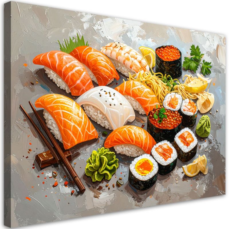 Obraz do kuchni baru restauracji Feeby Sushi Jedzenie 120x80cm 1szt