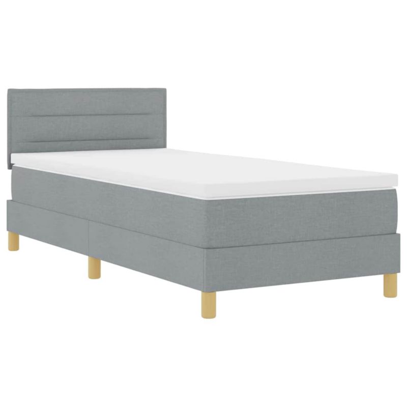 Łóżko z materacem WaszeMeble 90x190 cm jasnoszary WM-3338804 1 szt.