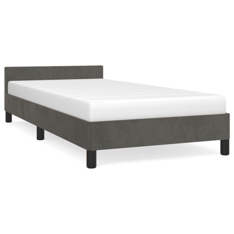Łóżko tapicerowane WaszeMeble 100x200 cm ciemnoszare WM-347556 1 szt.