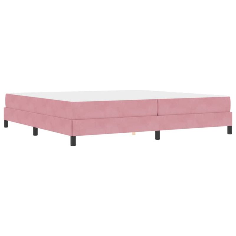 Łóżko z materacem drewniane WaszeMeble 200x200 cm różowy WM-3398718 1 szt.