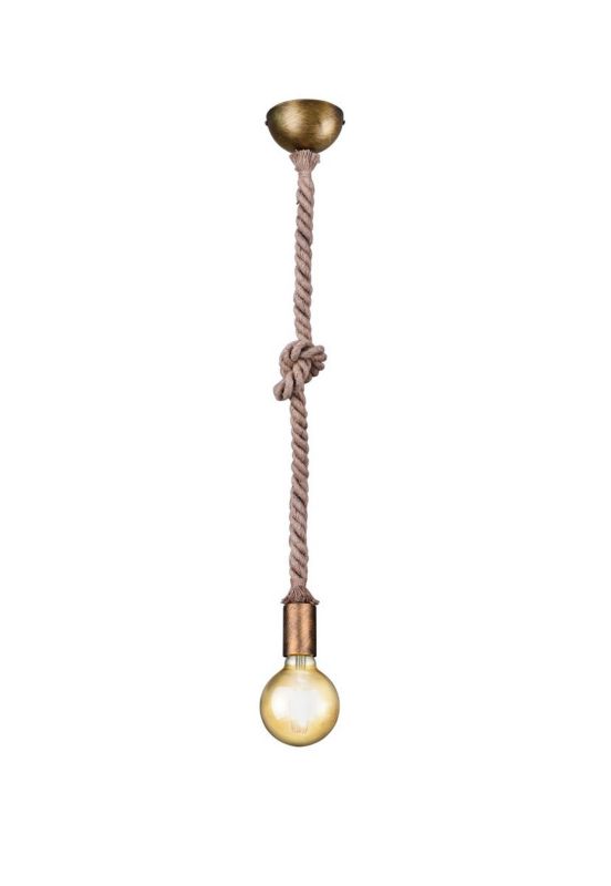 Lampa sufitowa wisząca Trio Rope złoto-beżowa wym: 150 x 12 x 12 cm 1xE27 x 1 szt.