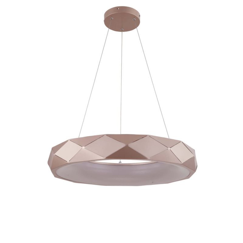 Lampa sufitowa wisząca Light Prestige Reus 5503 złoto-biała szerokość 60 cm wbudowany LED 36W 1 szt.
