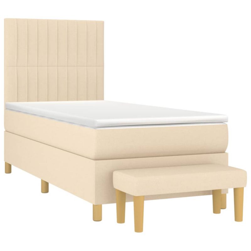 Łóżko kontynentalne WaszeMeble 100x200 cm kremowe WM-3137298 1 szt.