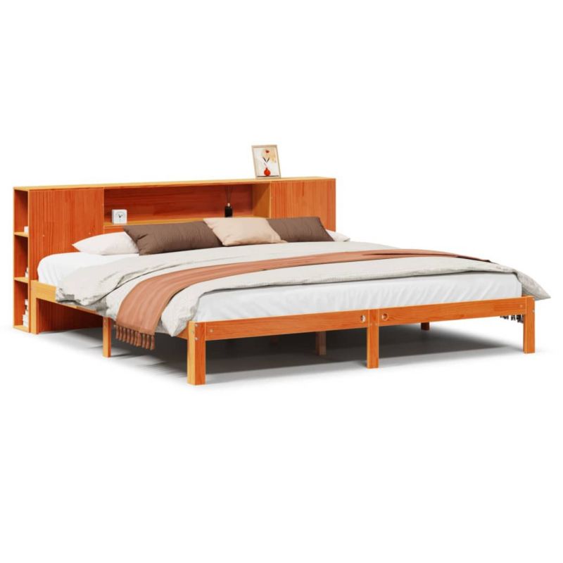 Łóżko drewniane WaszeMeble 180x200 cm brązowe WM-3322532 1 szt.