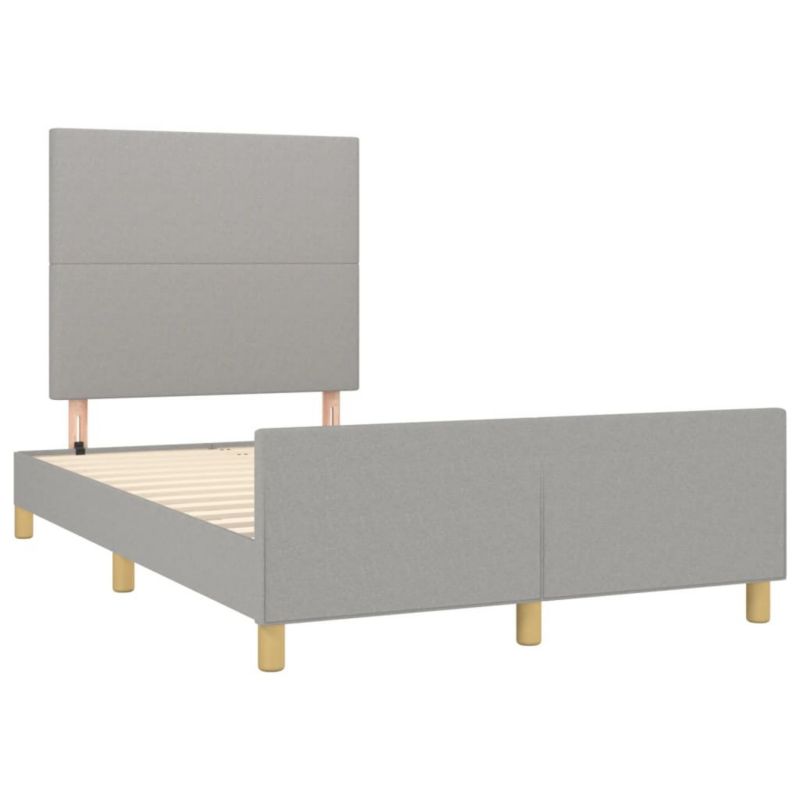 Łóżko tapicerowane WaszeMeble 120x190 cm szara WM-3270499 1 szt.