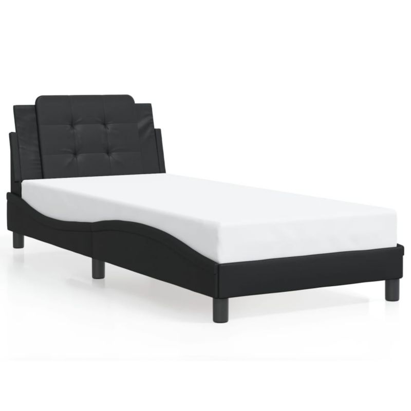 Łóżko tapicerowane WaszeMeble 90x190 cm czarna WM-3208149 1 szt.