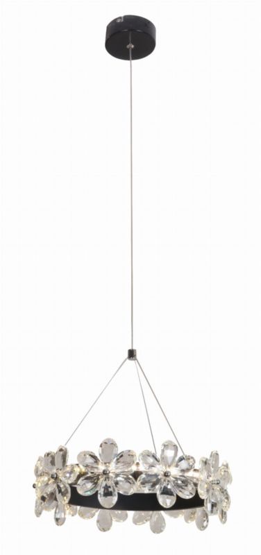 Lampa sufitowa Candellux Arvin czarno-przezroczysty wym: 110 x 30 x 30 cm wbudowany LED 14W 1 szt.