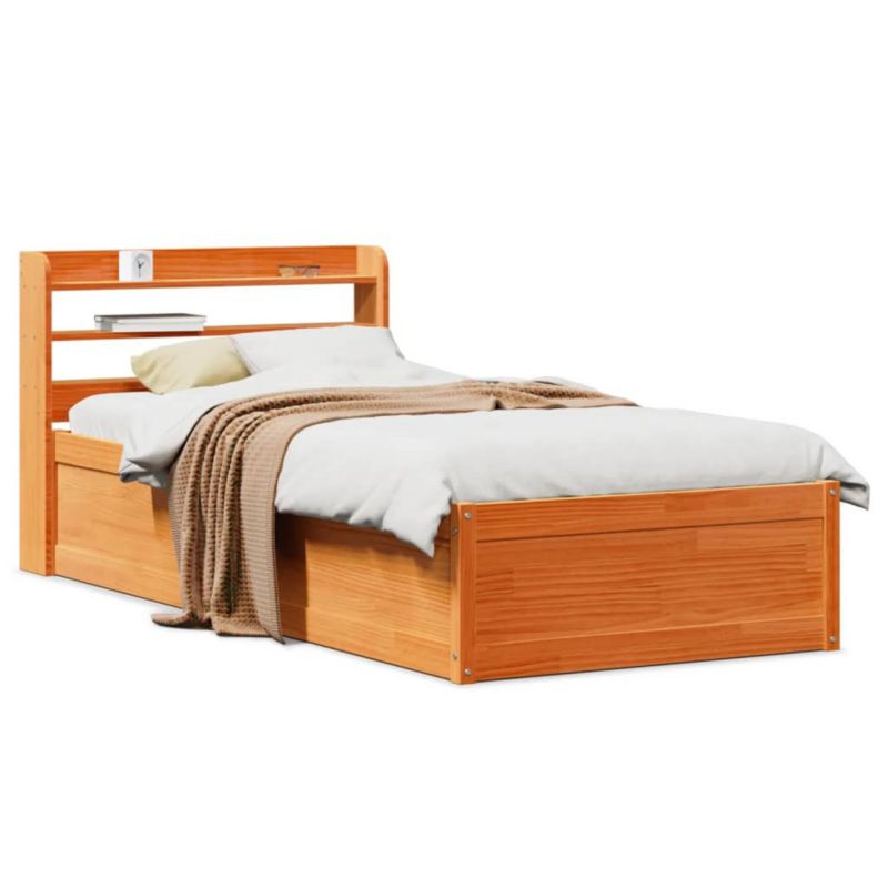 Łóżko drewniane WaszeMeble 75x190 cm brąz WM-3307109 1 szt.