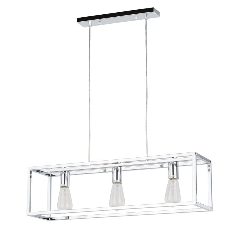Lampa sufitowa wisząca Italux Sigalo 7017 chromowana industrialna 3xE27 x 60W 1 szt.