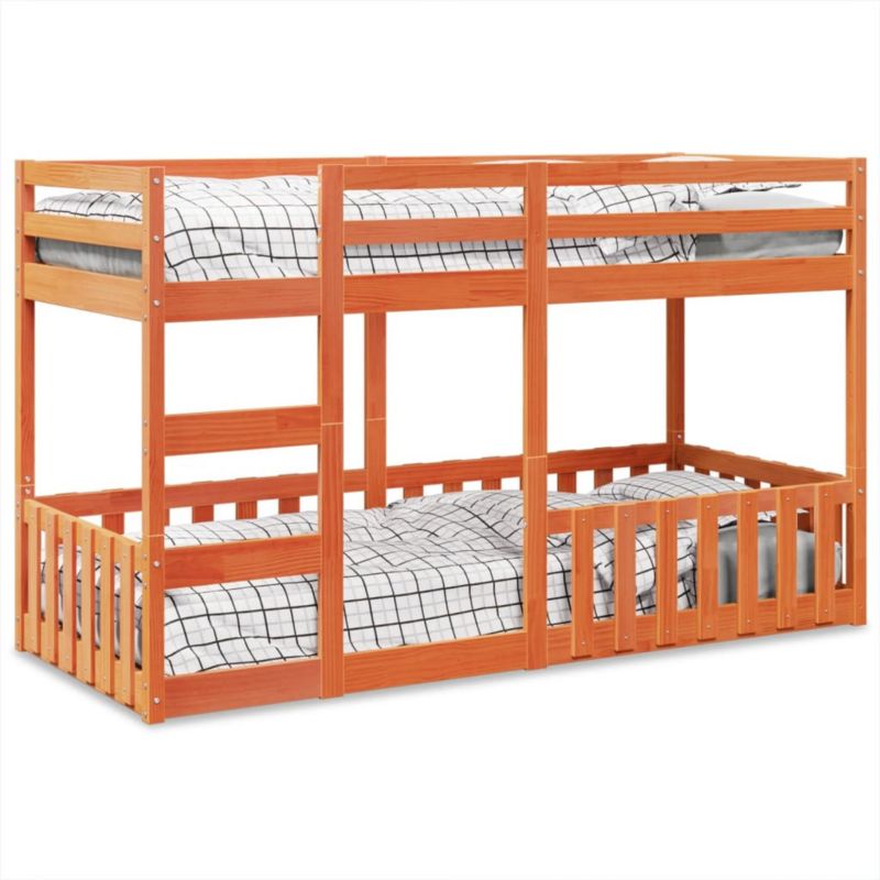 Łóżko piętrowe WaszeMeble 80x200 cm brąz WM-3308588 1 szt.