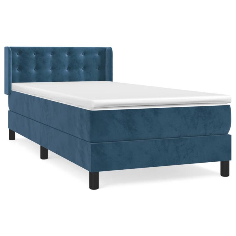 Łóżko kontynentalne WaszeMeble 90x190 cm niebieskie WM-3131175 1 szt.
