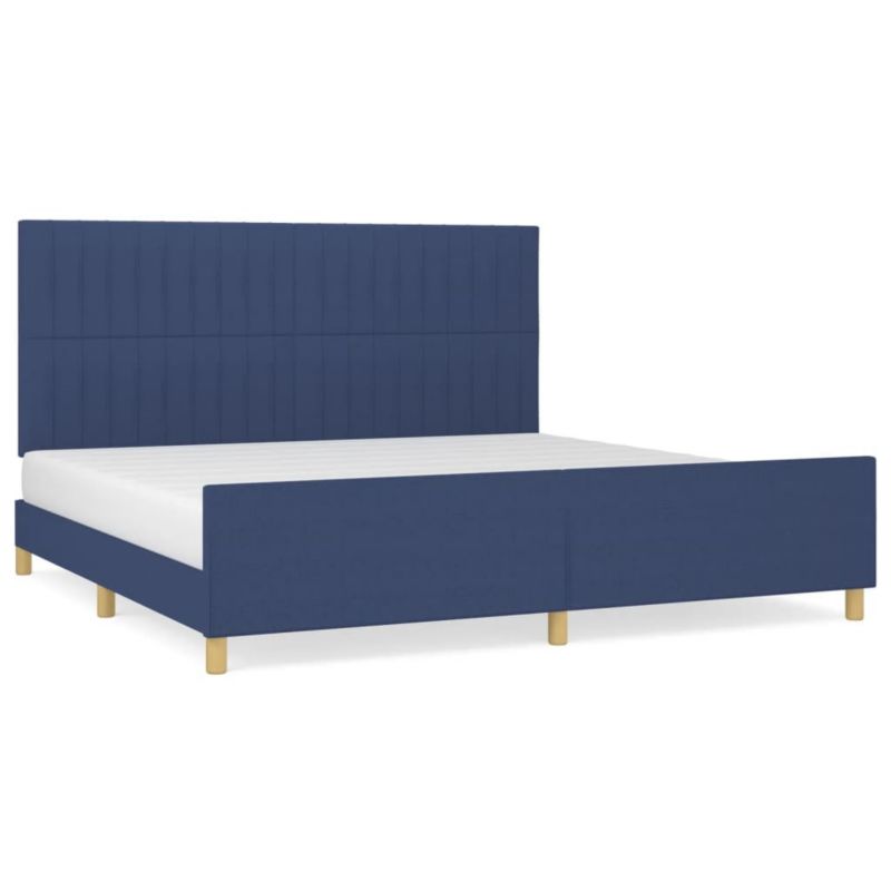 Łóżko tapicerowane WaszeMeble 200x200 cm niebieska WM-3125249 1 szt.
