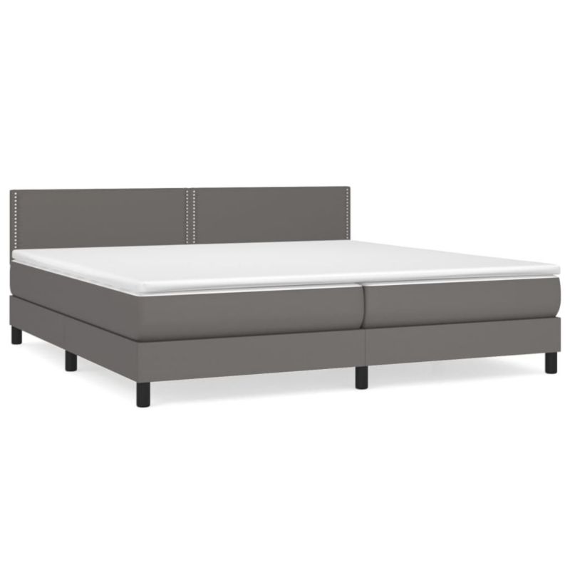 Łóżko kontynentalne WaszeMeble 200x200 cm szare WM-3141087 1 szt.