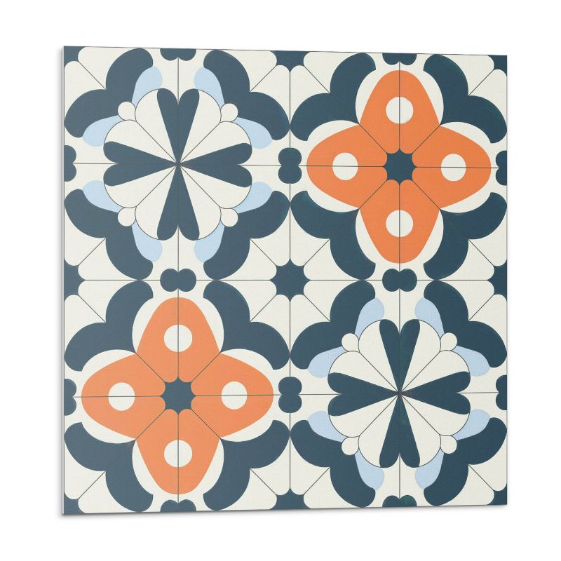 Kafelki samoprzylepne Wallfluent 50x50 cm Florystyczny wzór w kaflach 4 szt.