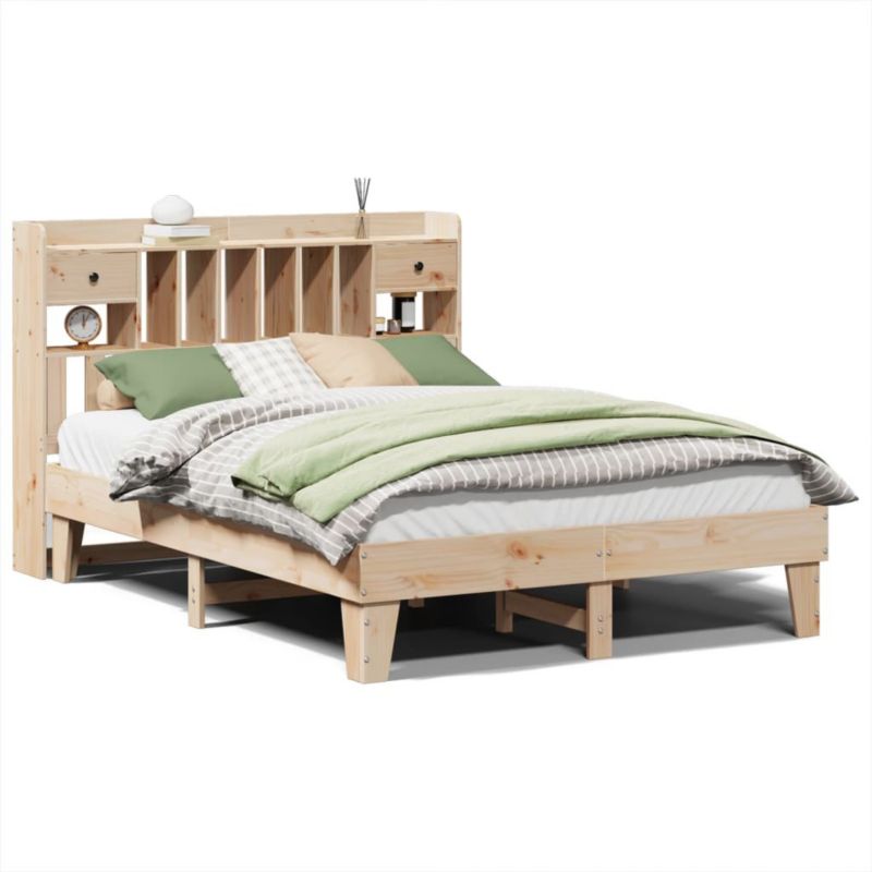Łóżko drewniane WaszeMeble 160x200 cm brązowe WM-3308837 1 szt.