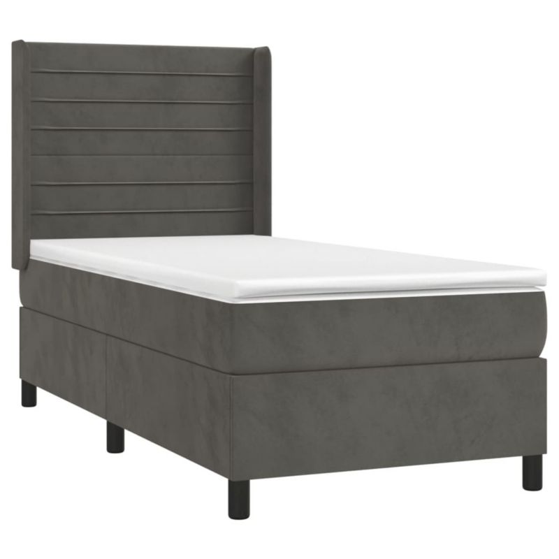 Łóżko kontynentalne WaszeMeble 100x200 cm szary WM-3139608 1 szt.