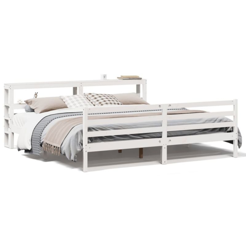 Łóżko drewniane WaszeMeble 200x200 cm białe WM-3305835 1 szt.