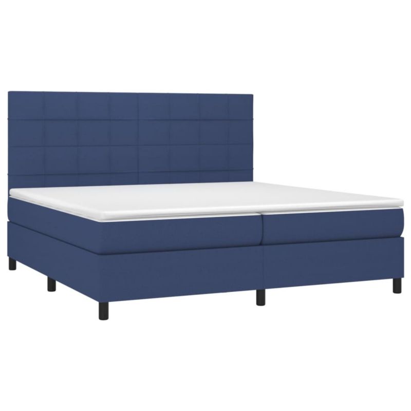 Łóżko kontynentalne WaszeMeble 200x200 cm niebieskie WM-3134907 1 szt.