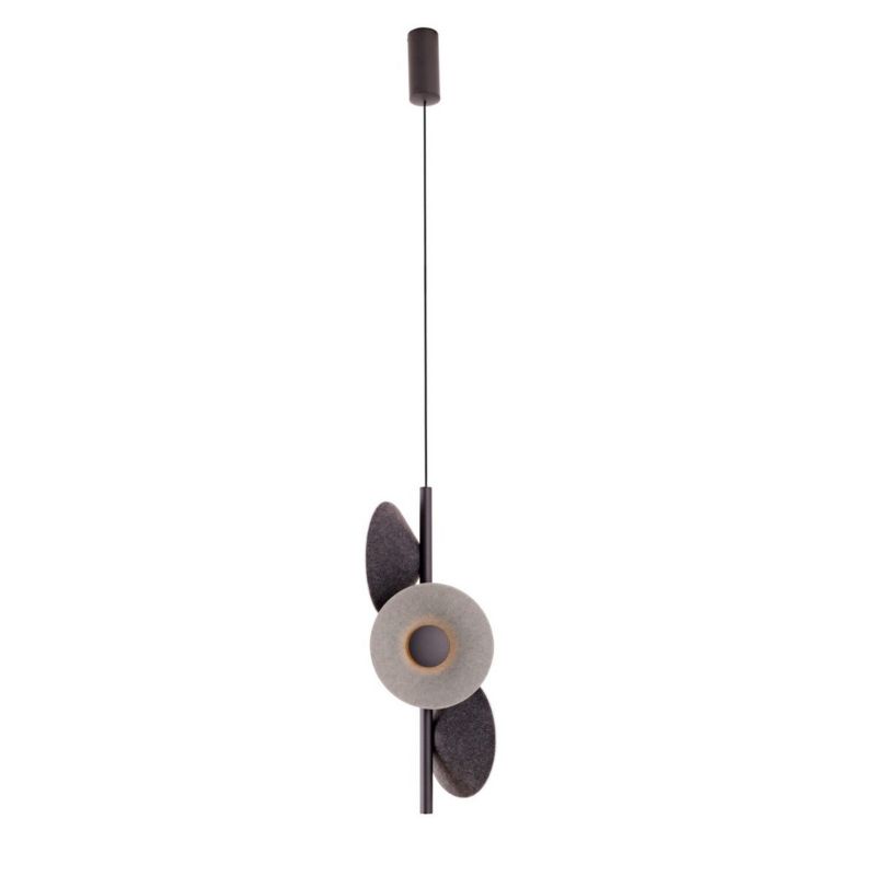 Lampa wisząca Maxlight Puro 1327 czarno-szara szerokość 19 cm wbudowany LED 8W 1 szt.