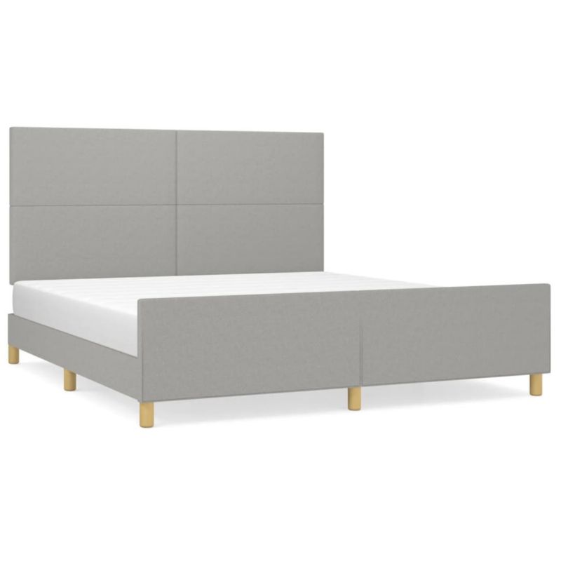 Łóżko tapicerowane WaszeMeble 180x200 cm jasnoszara WM-3124911 1 szt.