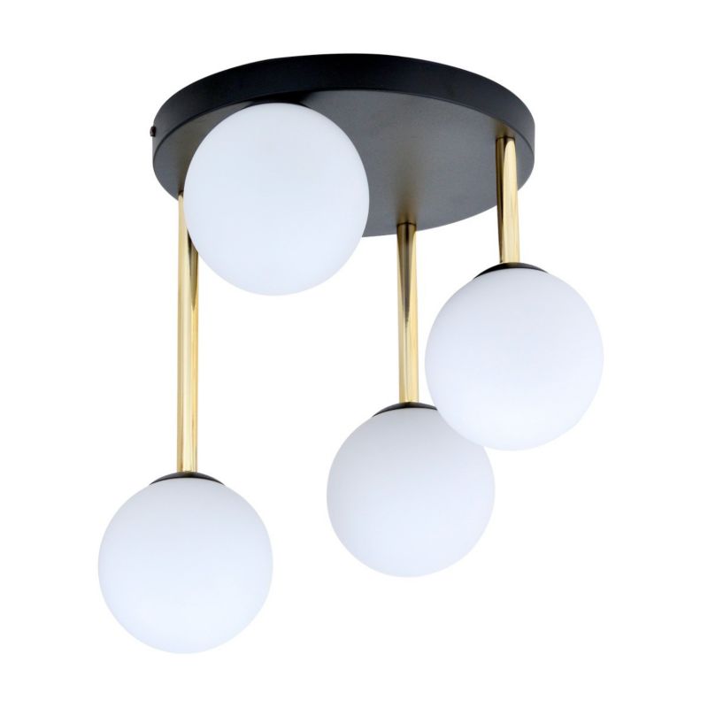 Lampa wisząca Emibig Dolce 0277 czarno-biała kule 4xE14 x 10W 1 szt.