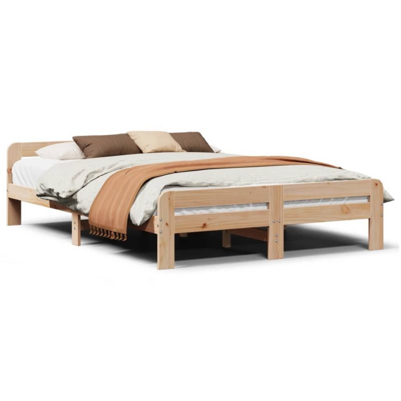 Łóżko drewniane WaszeMeble 150x200 cm brązowe WM-855469 1 szt.