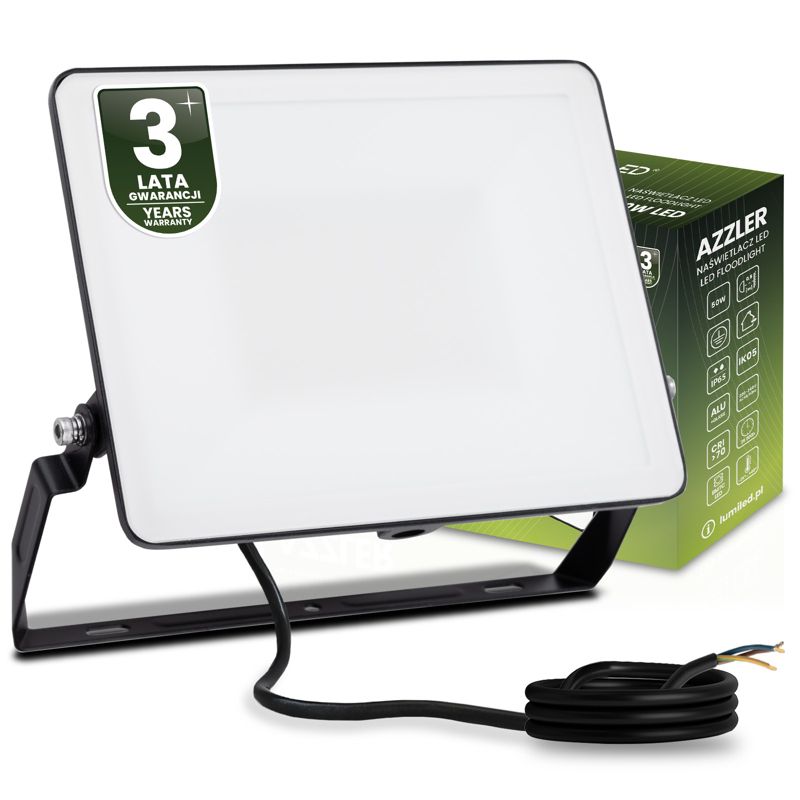 Naświetlacz LED Lumiled 50W 6000lm 4000K IP65 Halogen Zewnętrzny Lampa Czarny 1 szt.