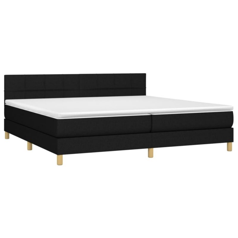 Łóżko kontynentalne WaszeMeble 200x200 cm czarne WM-3133743 1 szt.