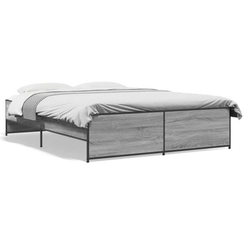 Łóżko metalowe WaszeMeble 150x200 cm szary WM-3279885 1 szt.