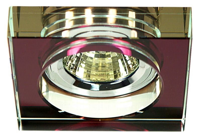 Oprawa sufitowa wpuszczana Candellux Ss fioletowa 1 x MR16 x 50W IP20 wym: 9 x 9 cm kwadratowa - 1 szt.