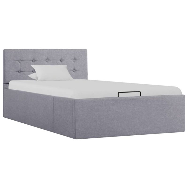 Łóżko tapicerowane WaszeMeble 90x200 cm jasnoszara WM-285576 1 szt.