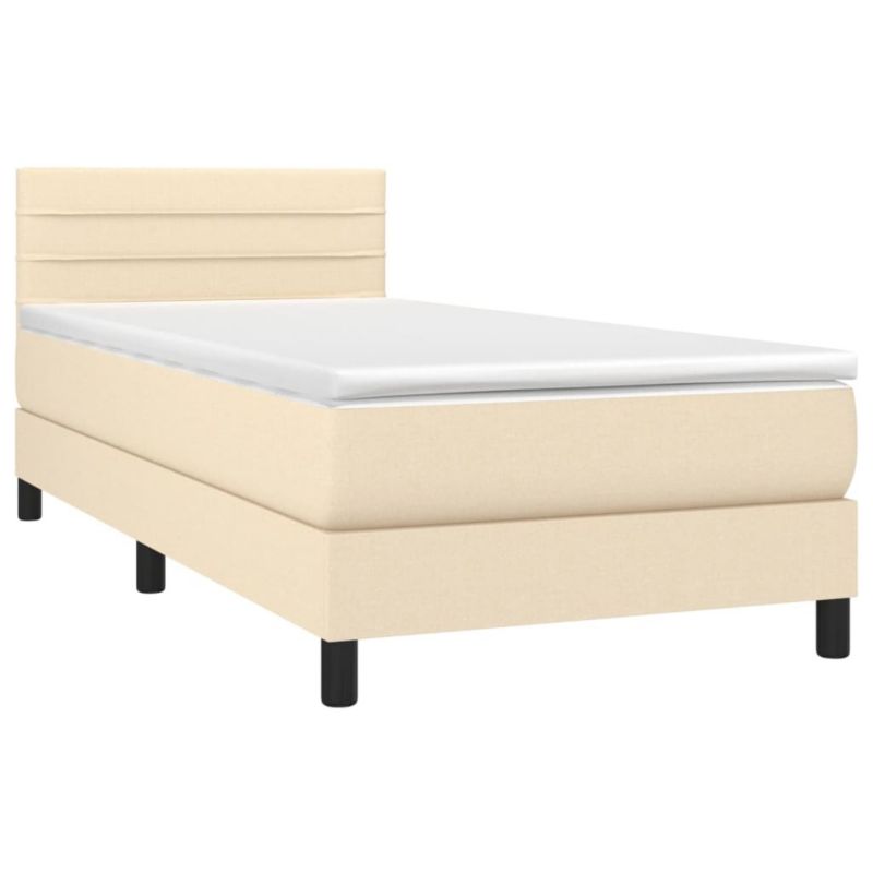 Łóżko kontynentalne WaszeMeble 100x200 cm kremowe WM-3133218 1 szt.