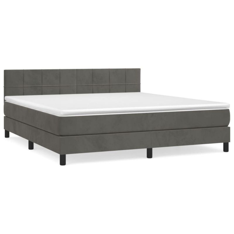 Łóżko kontynentalne WaszeMeble 160x200 cm ciemnoszare WM-3141312 1 szt.