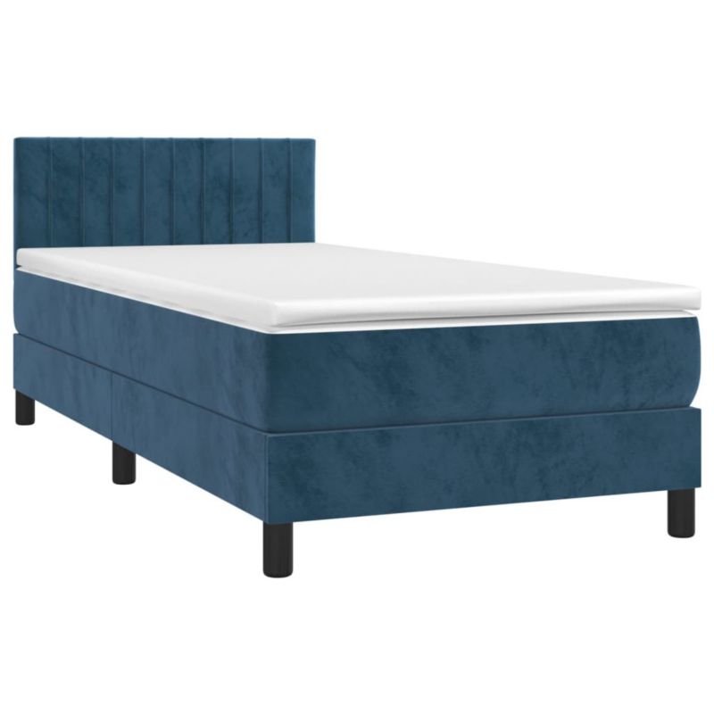 Łóżko kontynentalne WaszeMeble 90x190 cm niebieskie WM-3141399 1 szt.