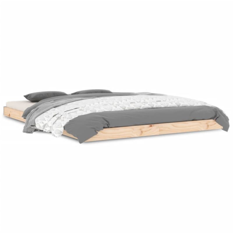 Łóżko drewniane WaszeMeble 135x190 cm brązowe WM-823469 1 szt.