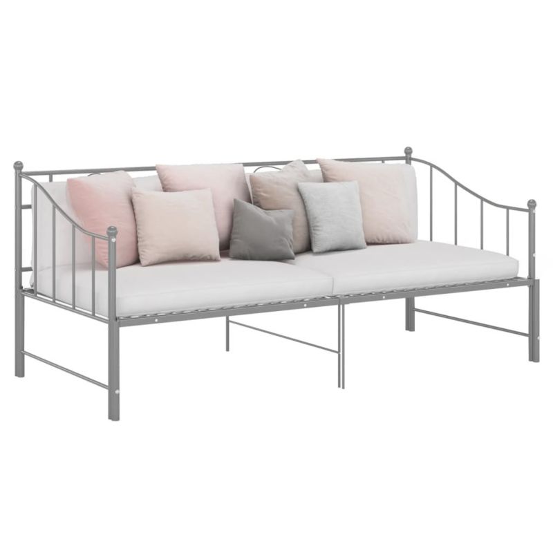 Łóżko metalowe WaszeMeble 90x200 cm szara WM-324778 1 szt.