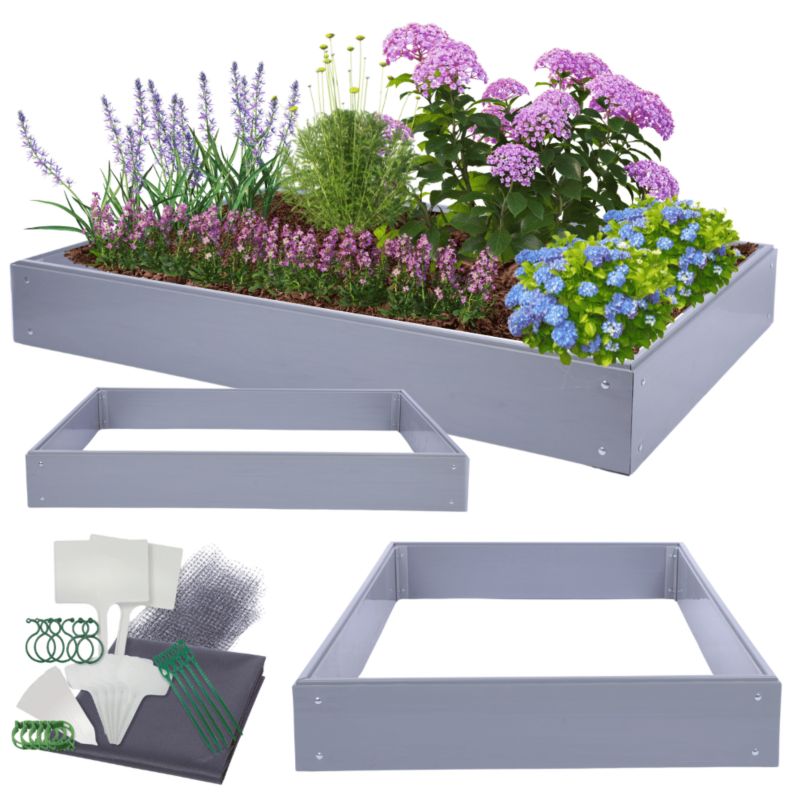 Skrzynia na warzywa MODO24 modułowa plastikowa trwała odporna na warunki atmosferyczne 20x160x100 cm 1 szt.